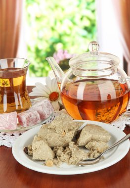 çay tablo Oda lezzetli helva