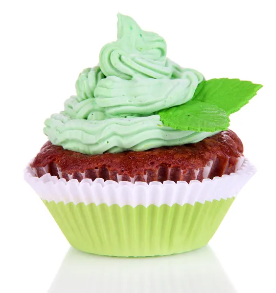 Heerlijk mooie cupcake geïsoleerd op wit — Stockfoto