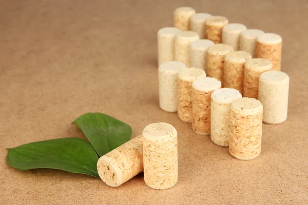 Wine corks on wooden background — Stock Photo, Image