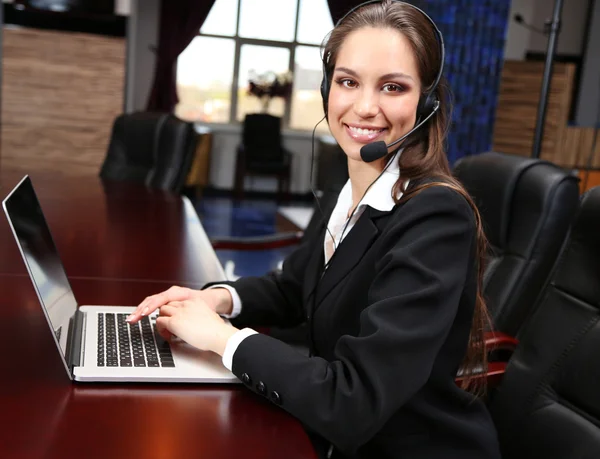 Operador de call center na Wor — Fotografia de Stock