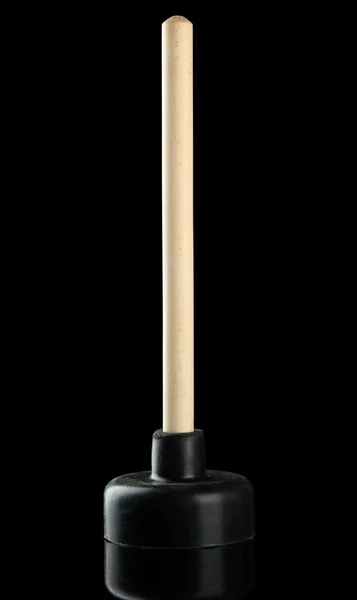 Toilet plunger on black background — Stock Photo, Image