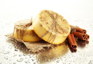 el yapımı Sabun ve bambu damla, kapat