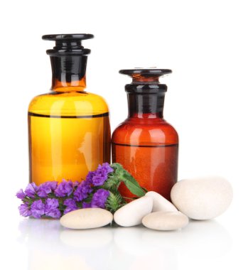 ilaç şişeleri üzerinde beyaz izole