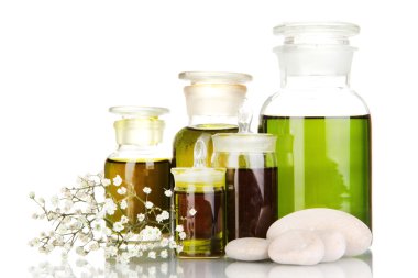 ilaç şişeleri üzerinde beyaz izole