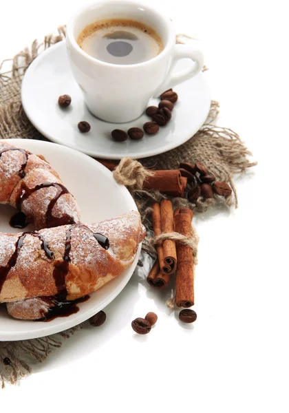 Lätt välsmakande frukost, isolerad på whit — Stockfoto