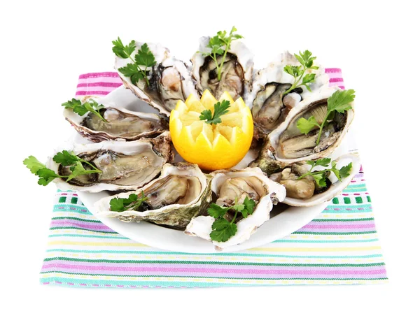 Oysters isolated on white — Stock Photo, Image