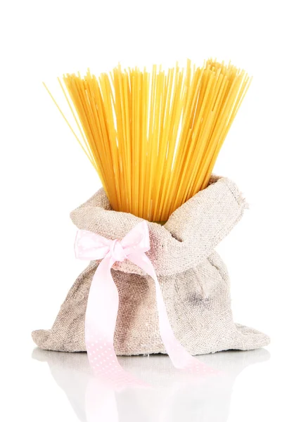 Pasta en bolsa aislada en blanco — Foto de Stock