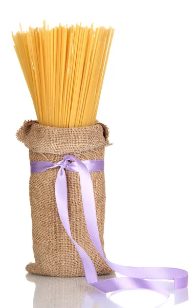 Pasta en bolsa aislada en blanco — Foto de Stock