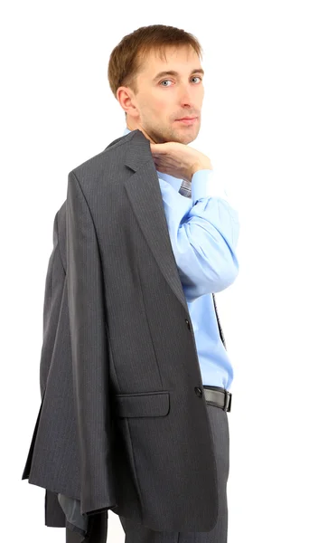 Young businessman isolated on whit — Stock Photo, Image