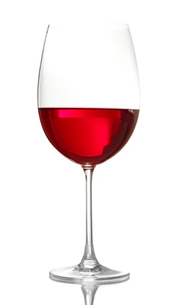 Glas Wein isoliert auf weiß — Stockfoto