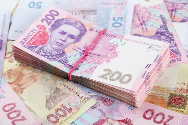 Stos pieniędzy, ukraiński — Zdjęcie stockowe