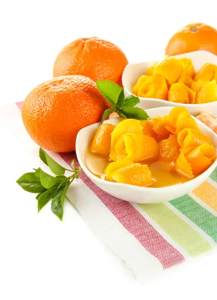 오렌지 묘미와 흰색 절연 귤 잼 — 스톡 사진