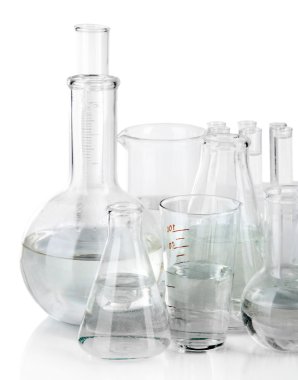 test tüpleri üzerinde beyaz izole