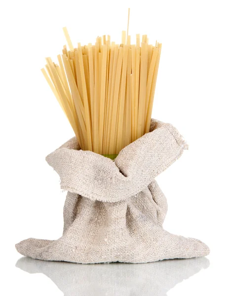 Pasta en bolsa aislada en blanco — Foto de Stock