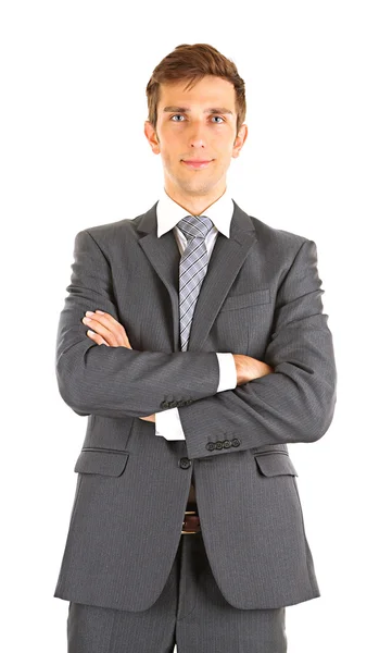 Portrait of young businessman, isolated on white — Stock Photo, Image