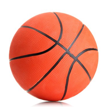 Basketbol beyazda izole
