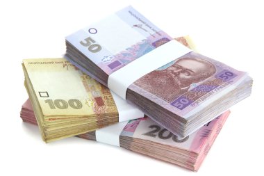 çok beyaz izole Ukraynalı para