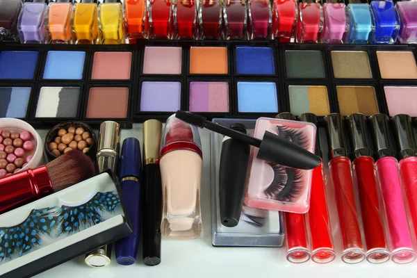 Lot of different cosmetics close-up — Stock Photo, Image