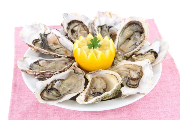 Oysters isolated on white — Stock Photo, Image