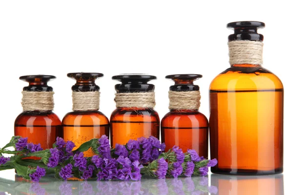 Medicine bottles isolated on white — Stock Photo, Image