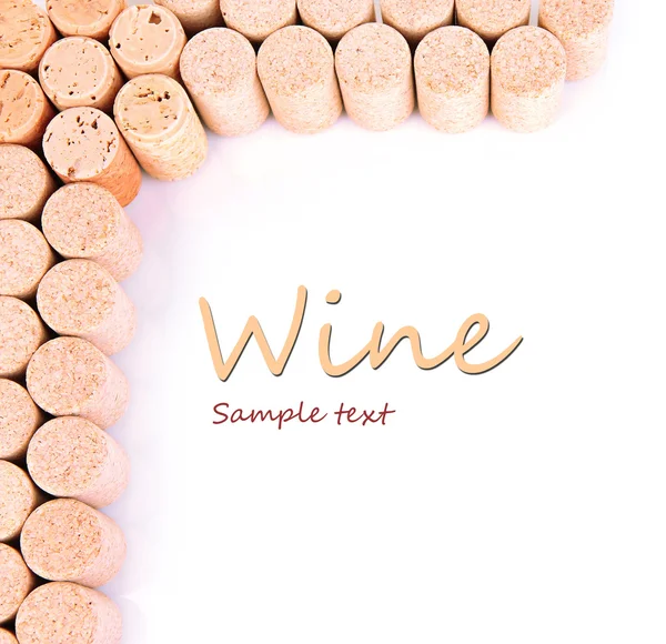 Şarap mantarlar üzerine beyaz izole — Stok fotoğraf