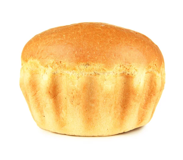 Гарячий смачний хліб, ізольований на білому — стокове фото