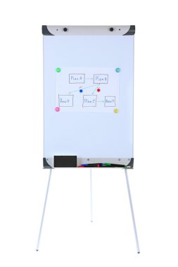 flipchart üzerinde beyaz izole