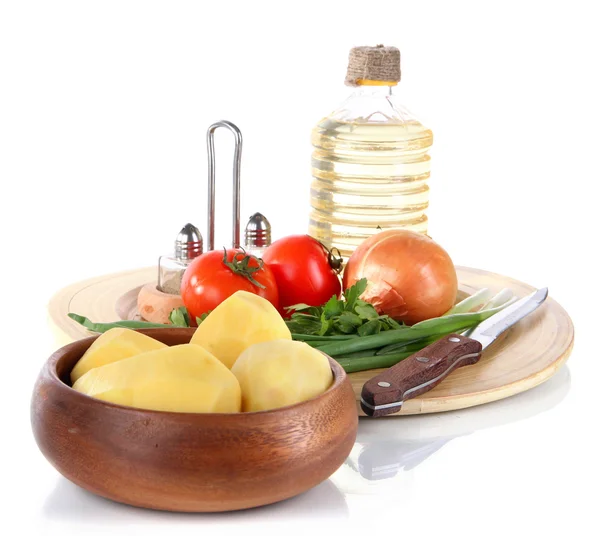 Composición de verduras aisladas sobre blanco — Foto de Stock