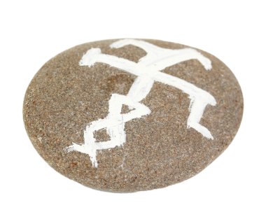 servet taş üzerine beyaz izole sembollerle anlatmaya