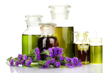 ilaç şişeleri üzerinde beyaz izole