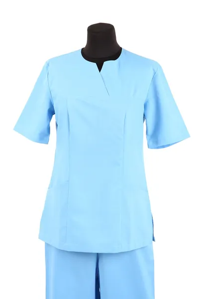 Medical clothing on dummy isolated on white — Stock Photo, Image