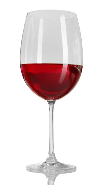 Glass of wine on grey background — Stock Photo, Image