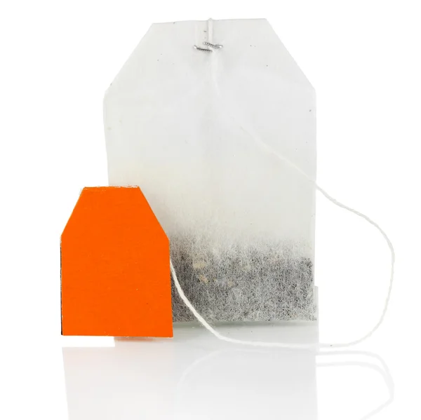 Bolsa de té aislada en blanco . — Foto de Stock