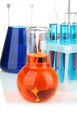 test tüpleri üzerinde beyaz izole