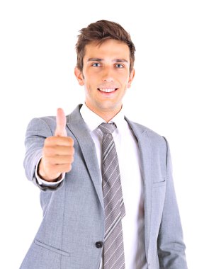 beyaz izole genç işadamı portresi