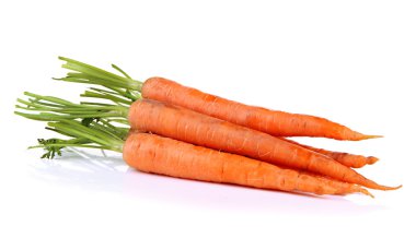 havuç, üzerinde beyaz izole