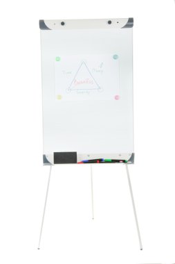 flipchart üzerinde beyaz izole