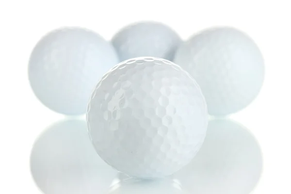 Pelotas de golf aisladas en blanco — Foto de Stock