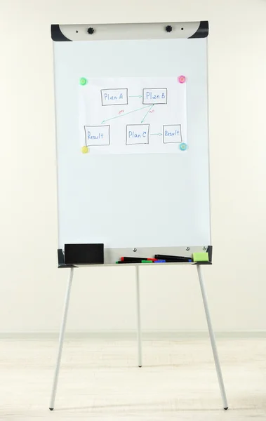 Flipchart in classroom — Stock Photo, Image