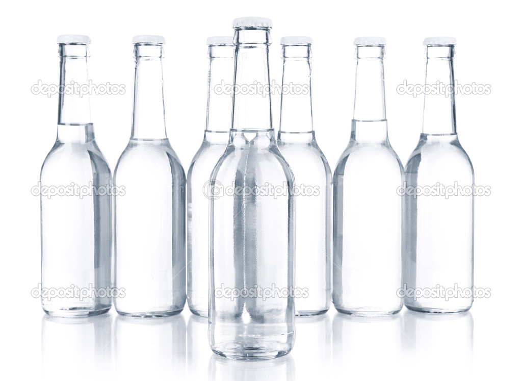 Water bottles isolated on white