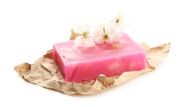 beyaz izole doğal el yapımı Sabun