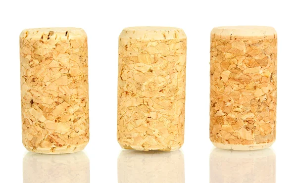 Wine corks isolated on white — Stock Photo, Image