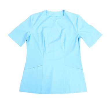 Tıbbi giyimi üzerine beyaz izole