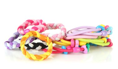scrunchies beyaz bir arka plan üzerinde izole