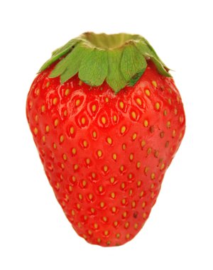 Taze çilek beyazda izole edilmiş.