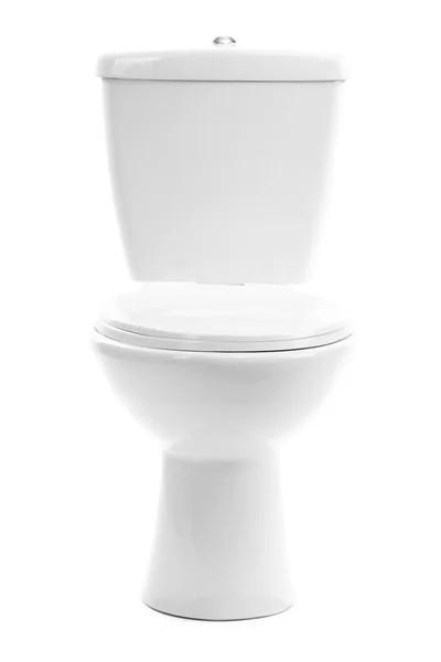 Valkoinen wc kulho, eristetty valkoinen — kuvapankkivalokuva