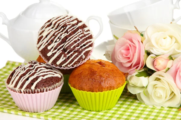 Sweet cupcakes close up — Stock Photo, Image