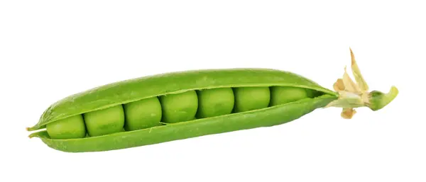 Sweet green peas isolated on white — Stock Photo, Image