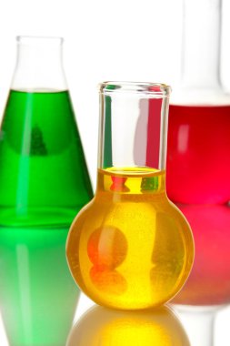 test tüpleri renkli sıvılar ile yakın çekim