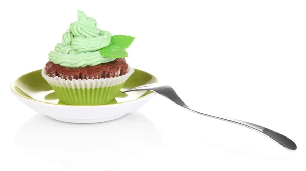 Delicioso belo cupcake isolado em branco — Fotografia de Stock